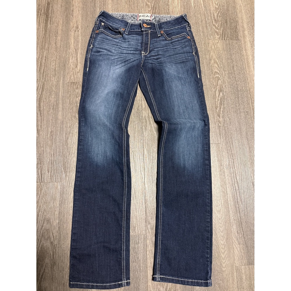 Ariat REAL Denim Dark Wash Bootcut Jeans 31L 10023501 Mens Blue 31x34